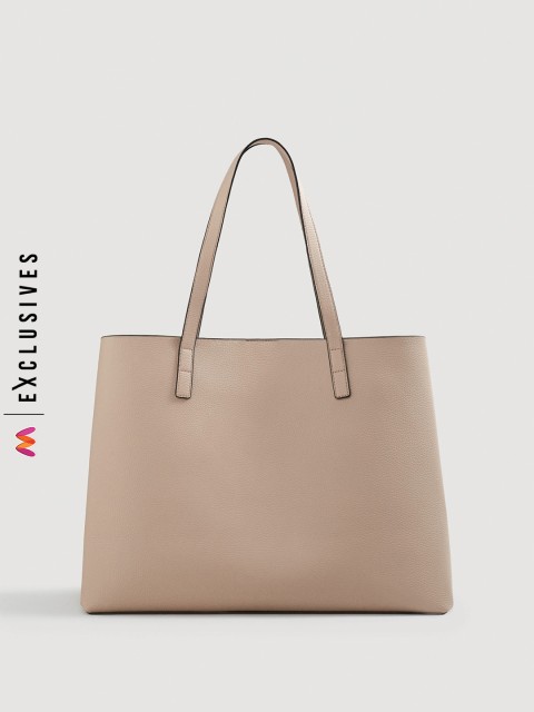 

MANGO Dusty Pink Solid Shoulder Bag