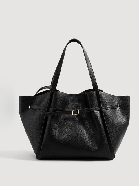 

MANGO Black Solid Shoulder Bag
