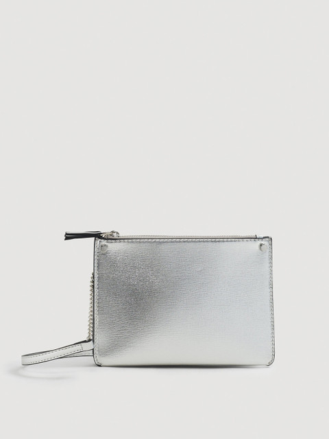 

MANGO Silver-Toned Solid Sling Bag