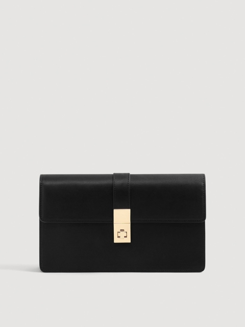 

MANGO Black Solid Clutch
