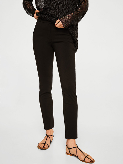 

MANGO Women Black Skinny Fit Solid Trousers