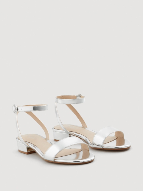 

MANGO Women Silver-Toned Solid Heels