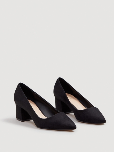 

MANGO Women Black Solid Pumps