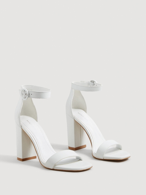 

MANGO Women White Mid-Top Heels