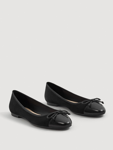 

MANGO Women Black Solid Ballerinas