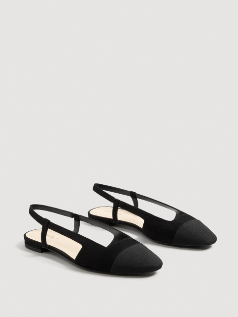 

MANGO Women Black Solid Flats