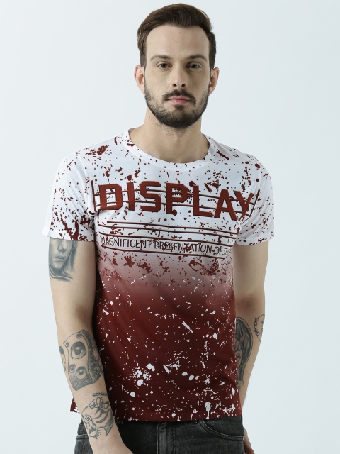 

Wear Your Mind Men Red Printed Round Neck T-shirt