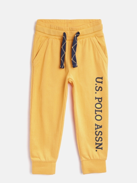 

U.S. Polo Assn. Kids Yellow Printed Detail Joggers