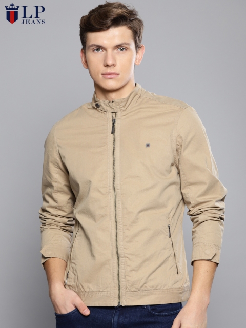 

Louis Philippe Jeans Men Beige Solid Tailored Jacket
