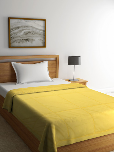 

Portico New York Gold-Toned Geometric AC Room 150 GSM Single Bed Comforter
