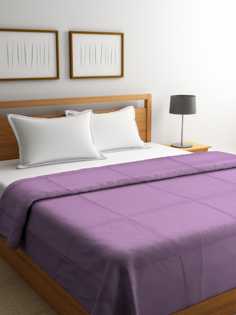 

Portico New York Purple Solid AC Room 150 GSM Double Bed Reversible Comforter