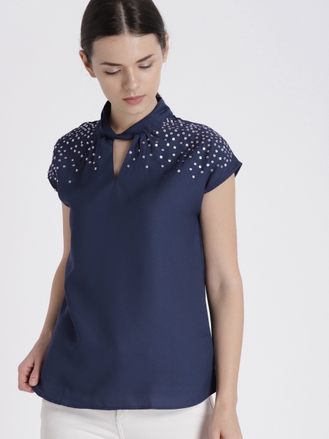 

Chemistry Women Navy Blue Solid Top