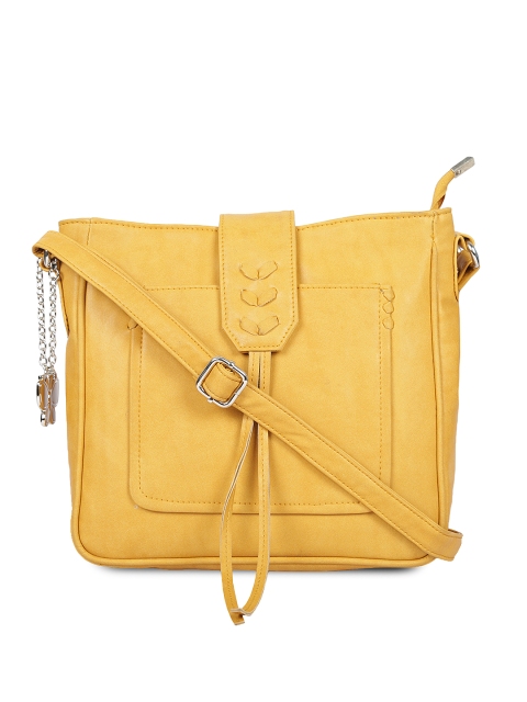

Butterflies Mustard Solid Sling Bag