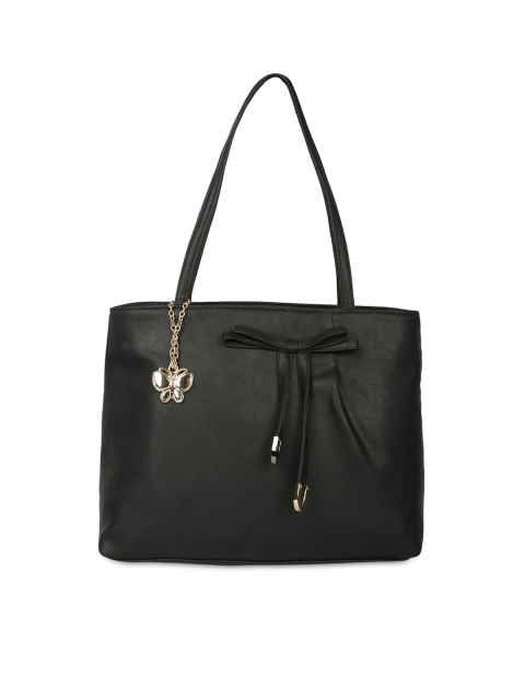 

Butterflies Black Solid Handheld Bag