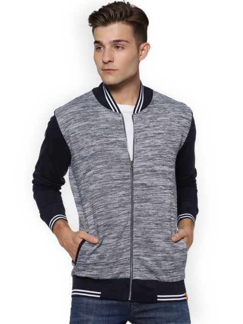 

Campus Sutra Men Blue Solid Bomber