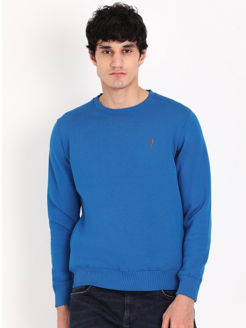 

Indian Terrain Men Blue Solid Pullover