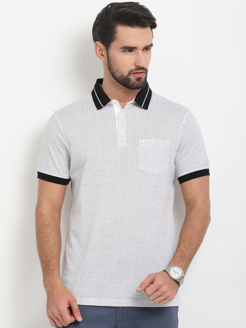 

Indian Terrain Men White Printed Polo Collar T-shirt