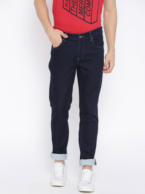 

Indian Terrain Men Navy Blue Slim Fit Low-Rise Clean Look Stretchable Jeans