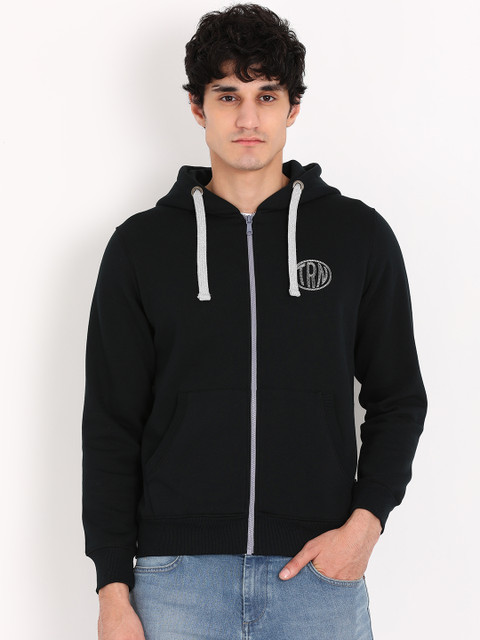 

Indian Terrain Men Black Solid Front-Open