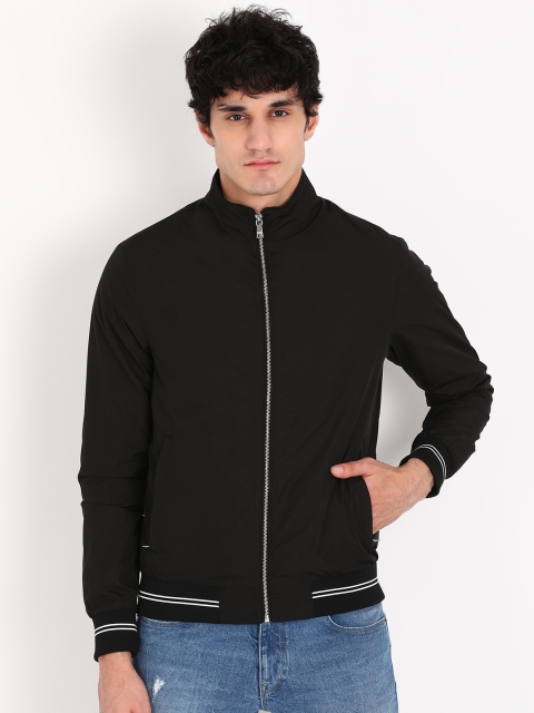 

Indian Terrain Men Black Solid Bomber Jacket