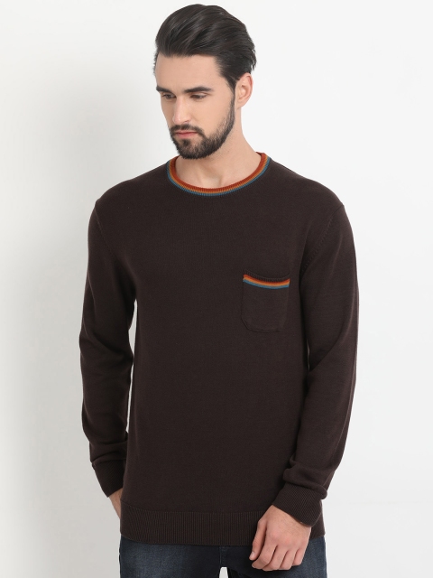

Indian Terrain Men Brown Solid Pullover
