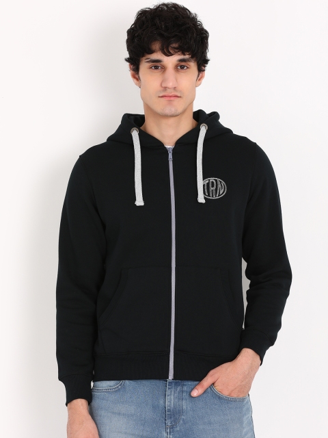 

Indian Terrain Men Black Solid Front-Open