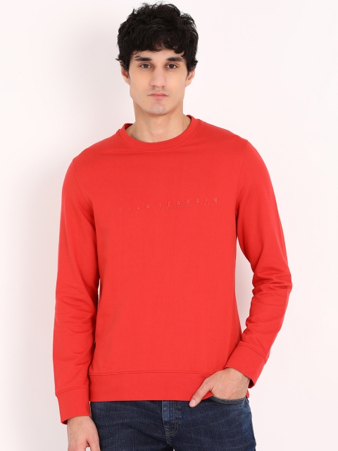 

Indian Terrain Men Red Solid Pullover