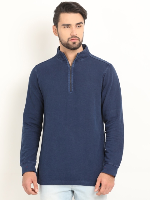 

Indian Terrain Men Blue Solid Pullover