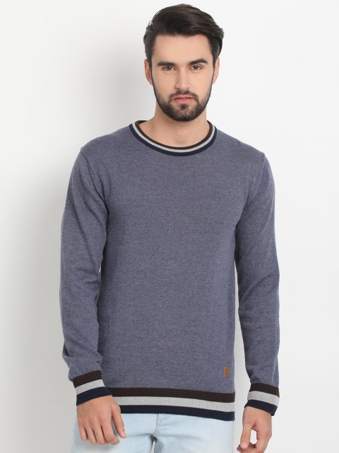 

Indian Terrain Men Grey Solid Pullover