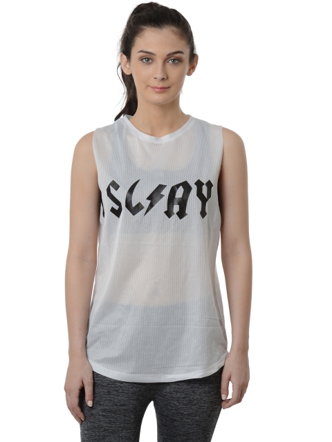 

Da Intimo Women White Printed Round Neck T-shirt