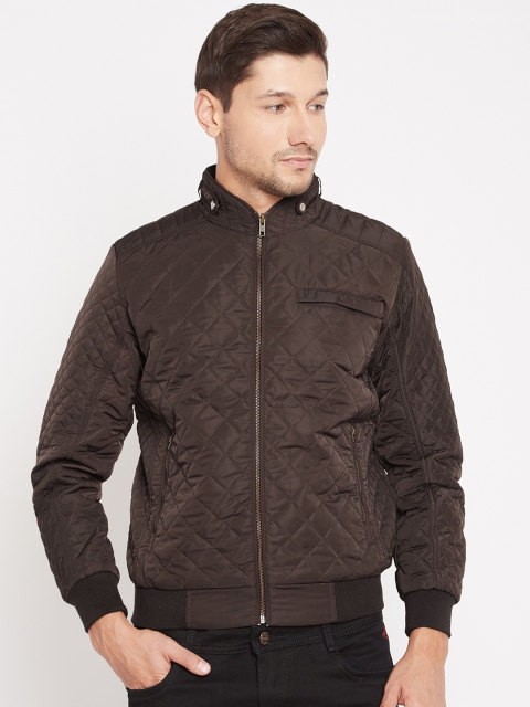 

Duke Stardust Men Coffee Brown Solid Bomber Jacket