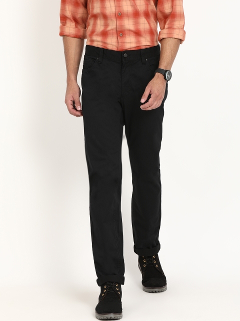 

Indian Terrain Men Black Brooklyn Slim Fit Solid Chinos