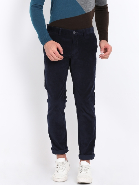 

Indian Terrain Men Navy Blue Brooklyn Slim Fit Solid Chinos