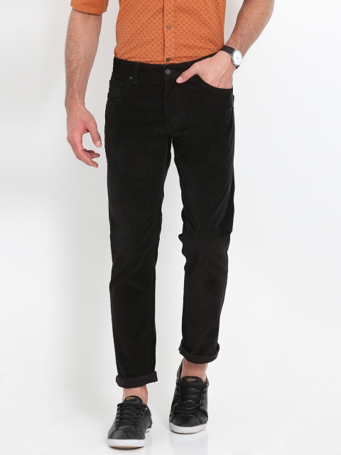 

Indian Terrain Men Black Brooklyn Slim Fit Self Design Chinos