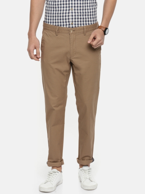 

Indian Terrain Men Brown Brooklyn Slim Fit Printed Chinos