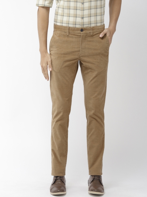 

Indian Terrain Men Camel Brown Brooklyn Slim Fit Solid Regular Trousers
