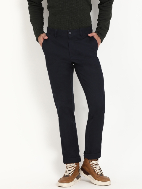 

Indian Terrain Men Navy Blue Brooklyn Slim Fit Solid Chinos