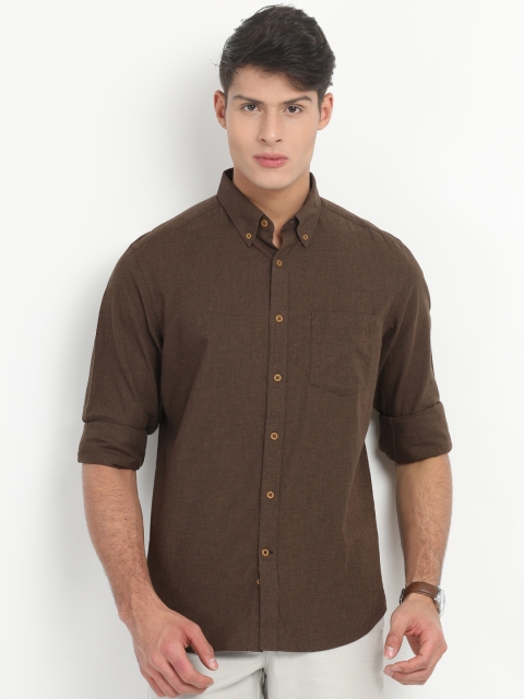 

Indian Terrain Men Brown Regular Fit Solid Casual Shirt