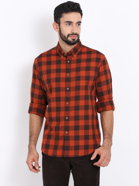

Indian Terrain Men Red Regular Fit Checked Casual Shirt