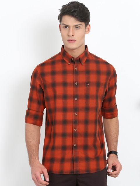 

Indian Terrain Men Red & Black Regular Fit Checked Casual Shirt