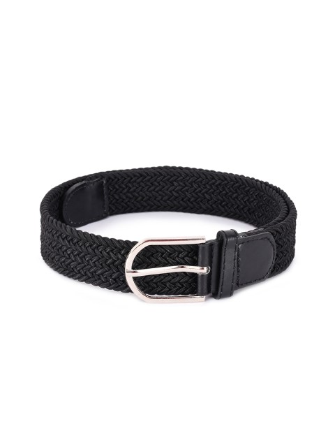 

BuckleUp Unisex Black Woven Design Belt