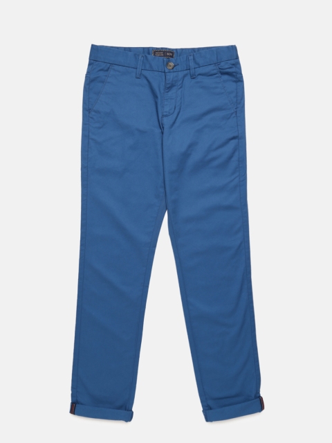 

Indian Terrain Boys Blue Regular Fit Solid Chinos