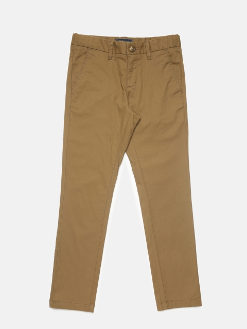 

Indian Terrain Boys Tan Brown Regular Fit Solid Chinos