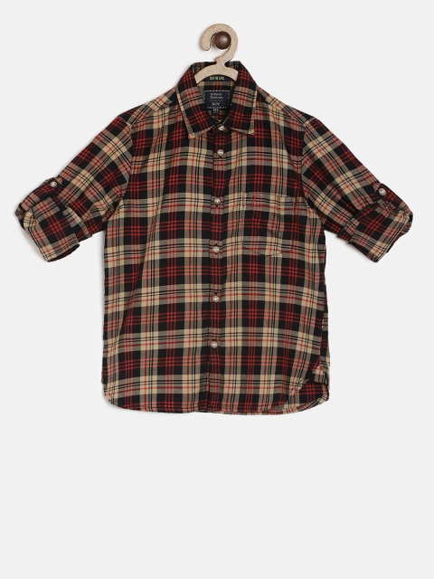 

Indian Terrain Boys Black & Red Checked Casual Shirt