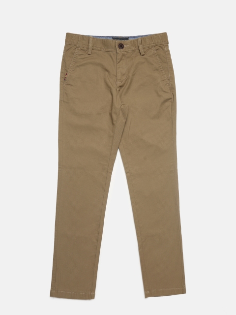 

Indian Terrain Boys Brown Regular Fit Self Design Chinos