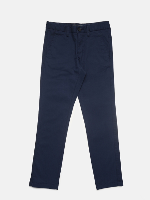 

Indian Terrain Boys Navy Blue Regular Fit Solid Chinos