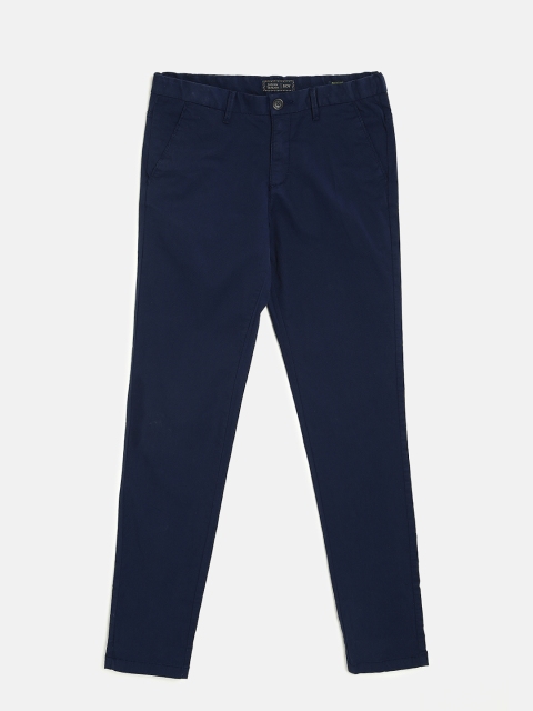 

Indian Terrain Boys Navy Blue Regular Fit Solid Chinos