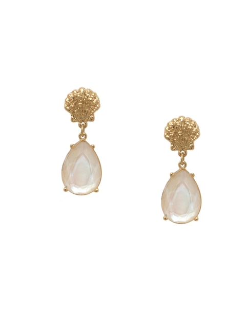 

Pipa Bella Gold-Toned Teardrop Shaped Embellished Drop Earrings