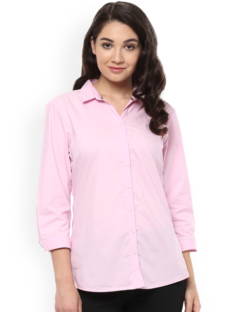 

Allen Solly Woman Pink Solid Formal Shirt