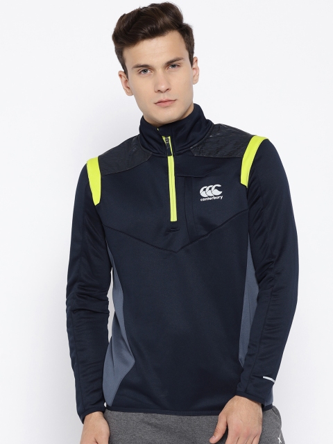

Canterbury Men Navy Blue Colourblocked Reflective Strip Sporty Jacket